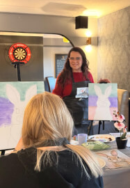 Sip and Paint Class: Cute Spring Bunny
