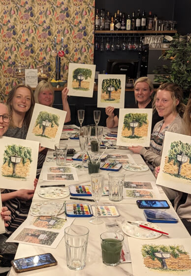 Sip and Paint Experience at the Broadway