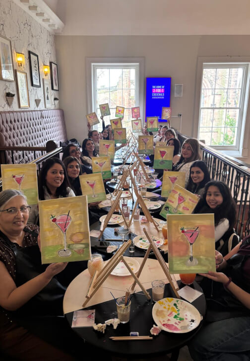 Sip and Paint Workshop Southam Warwickshire