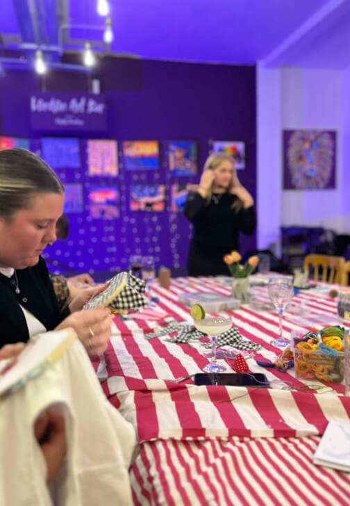 Sip and Stitch Class
