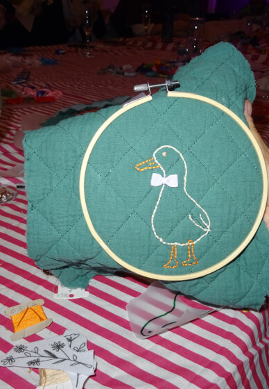 Sip and Stitch Class