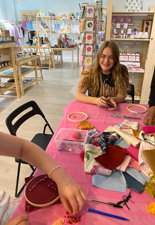 Sip and Stitch Class