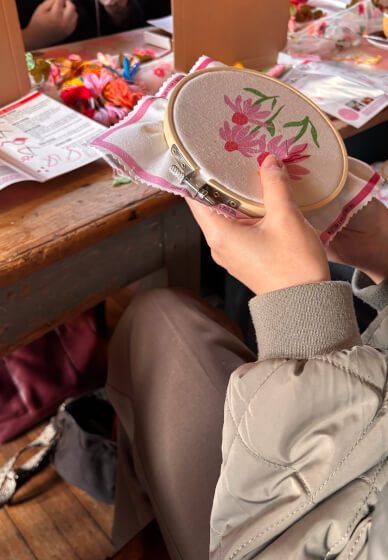 Sip and Stitch Embroidery Workshop