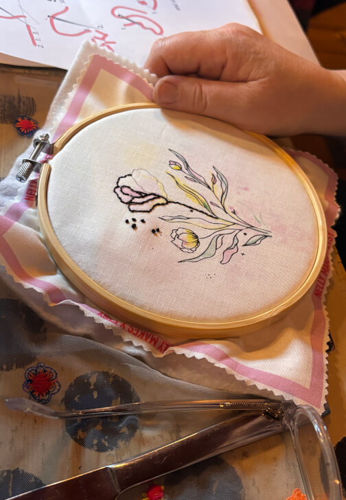 Sip and Stitch Embroidery Workshop