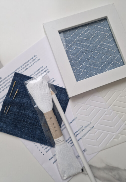 Sip and Stitch Sashiko Experience
