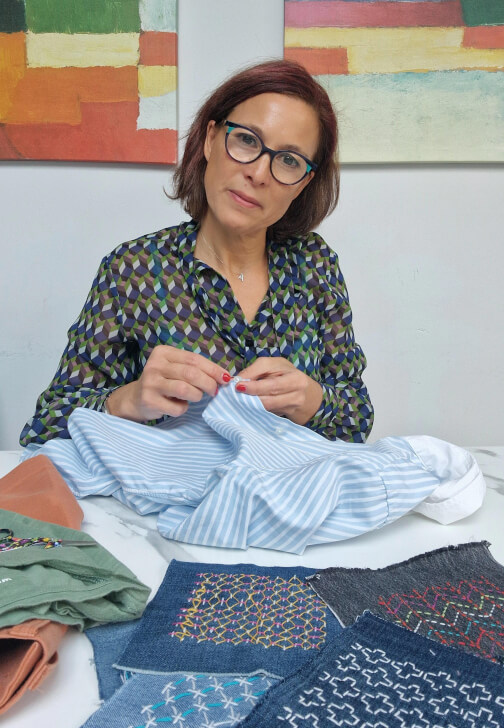 Sip and Stitch Sashiko Experience