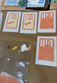 Social Print Session – Gelli, Lino and Tetrapak