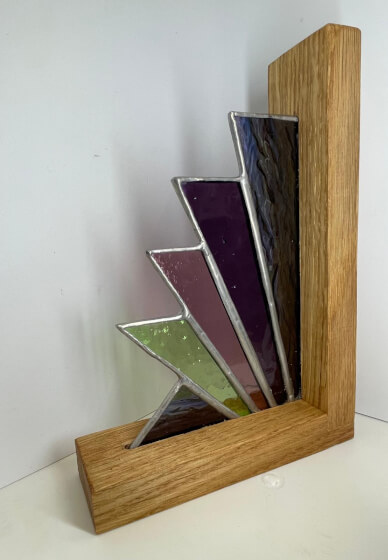 Stained Glass Art Deco Book Ends Workshop
