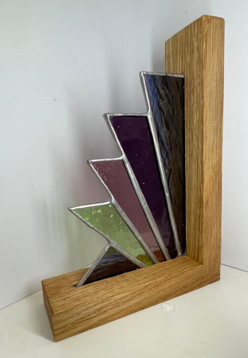 Stained Glass Art Deco Book Ends Workshop