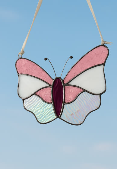 Stained Glass Sunshine Heart or Butterfly Light Catcher Workshop