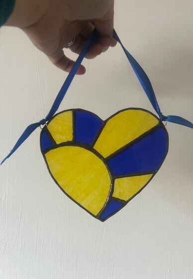 Stained Glass Sunshine Heart or Butterfly Light Catcher Workshop