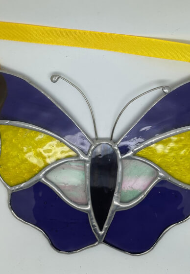 Stained Glass Sunshine Heart or Butterfly Light Catcher Workshop