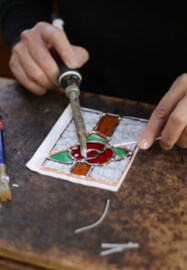 Stained Glass Sunshine Heart or Butterfly Light Catcher Workshop