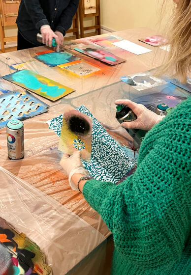 Stencil and Spray Painting Workshop: Express Session