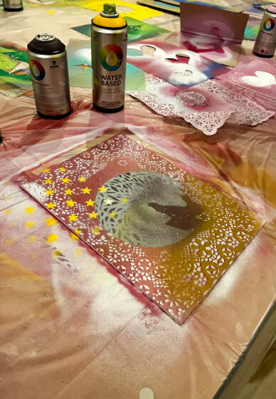 Stencil and Spray Painting Workshop: Express Session