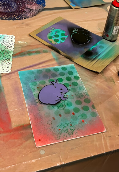 Stencil and Spray Painting Workshop: Express Session