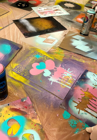 Stencil and Spray Painting Workshop: Express Session