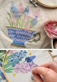 Stencil and Stitch Hoop-Art Workshop