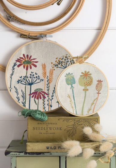 Stencil and Stitch Hoop-Art Workshop