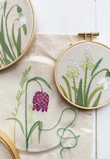 Stencil and Stitch Hoop-Art Workshop