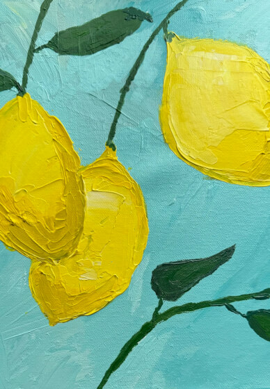 Summer Painting Workshop - Lemons on Canvas