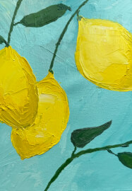 Summer Painting Workshop - Lemons on Canvas