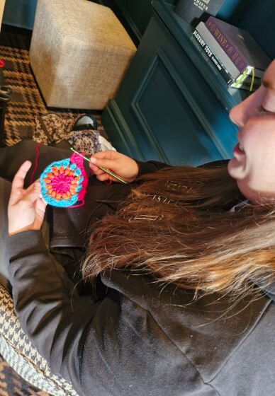 Sunburst Granny Square Crochet Class