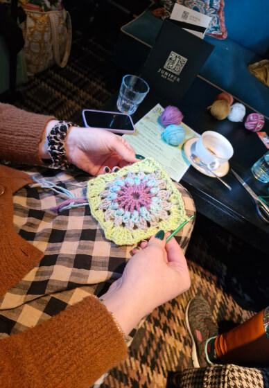 Sunburst Granny Square Crochet Class