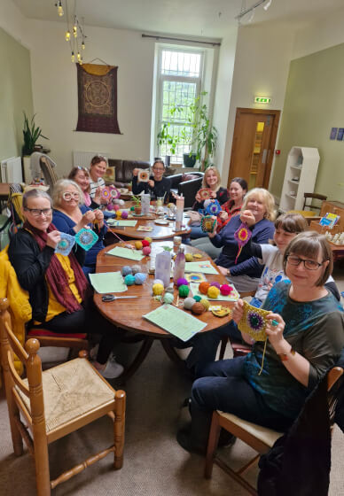 Sunburst Granny Square Crochet Class