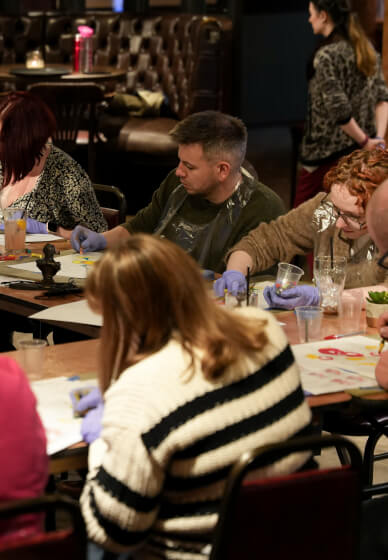 Team Building Pastel Paint and Sip Workshop