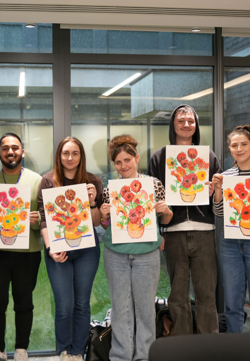 Team Building Pastel Paint and Sip Workshop