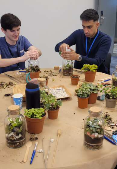 Terrarium Making Workshop - Leeds Team Building