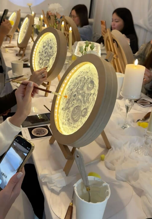 Textured LED Moon Art Workshop
