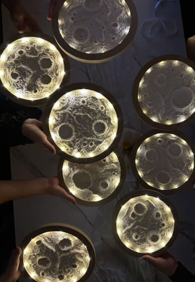 Textured LED Moon Art Workshop