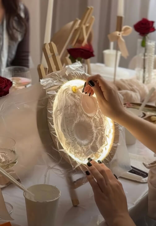 Textured LED Moon Art Workshop