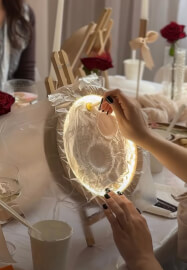 Textured LED Moon Art Workshop