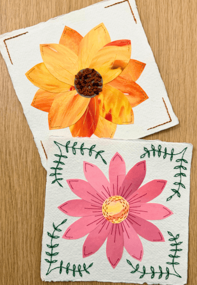 The Art of Paper Embroidery - Flower Head Collage Workshop