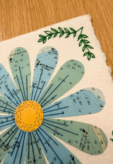 The Art of Paper Embroidery - Flower Head Collage Workshop