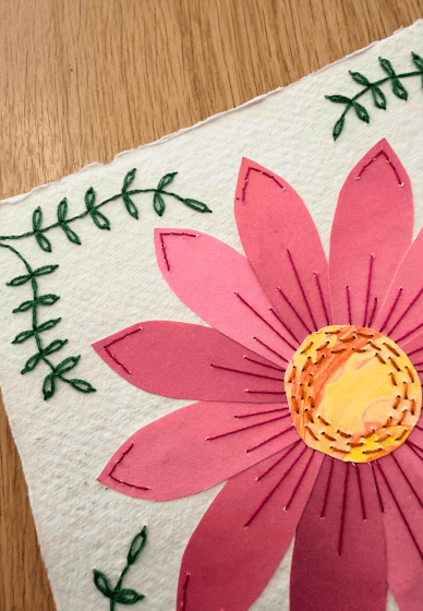 The Art of Paper Embroidery - Flower Head Collage Workshop