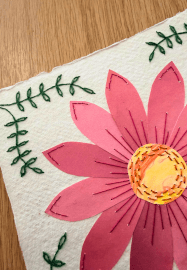 The Art of Paper Embroidery - Flower Head Collage Workshop