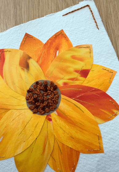 The Art of Paper Embroidery - Flower Head Collage Workshop