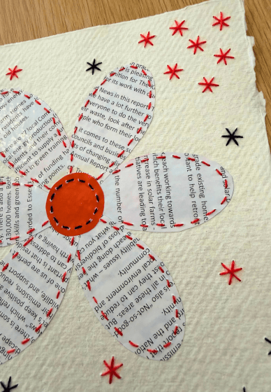 The Art of Paper Embroidery - Flower Head Collage Workshop