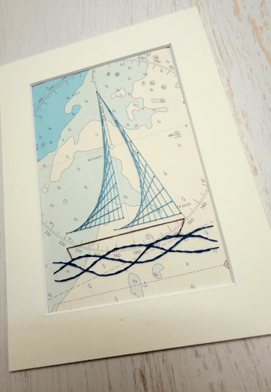 The Art of Paper Embroidery - Sew a Boat Taster Workshop