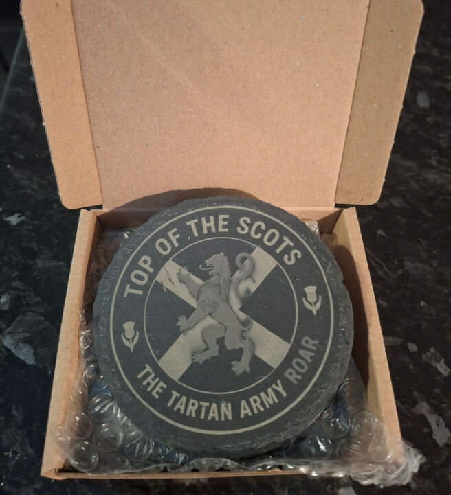 Top of the Scots - Engraved Slate Coasters