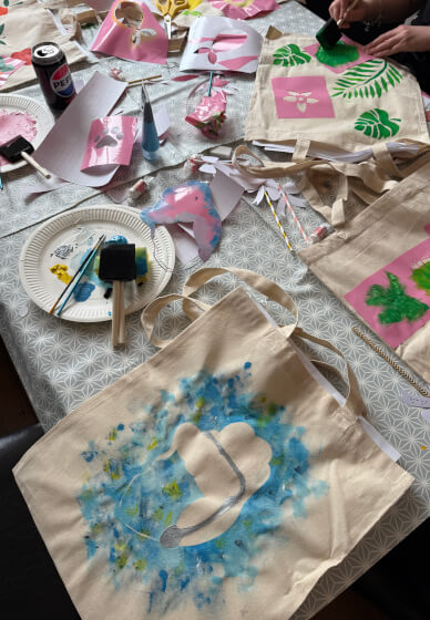Tote Bag Painting Workshop for Hen Parties
