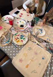Tote Bag Painting Workshop for Hen Parties