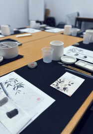 Traditional Japanese Sumi-e Ink Painting Workshop: Monthly Floral