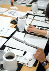 Traditional Japanese Sumi-e Ink Painting Workshop: Monthly Floral