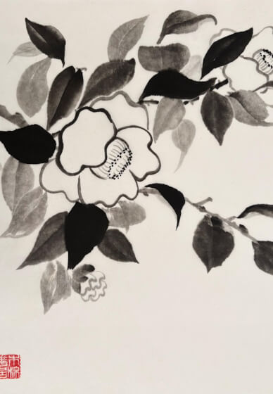 Traditional Japanese Sumi-e Ink Painting Workshop: Monthly Floral