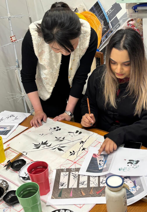 Twin Lotus and Eternal Love: A Qixi Chinese Ink Painting Workshop